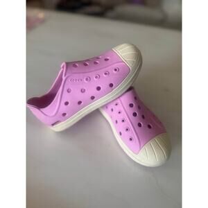 Kids Crocs size 1 - pink slip on like natives - GREAT summer/water shoe